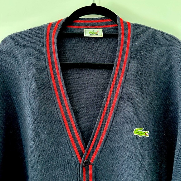 Lacoste Tricot Cardigan Men’s Size 7 - Picture 6 of 9